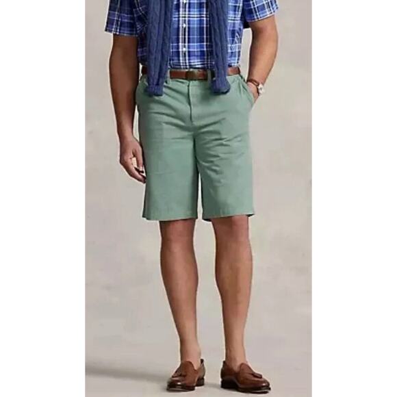 Polo Ralph Lauren Relaxed Fit Twill Shorts Faded Mint Color Mens 38 New